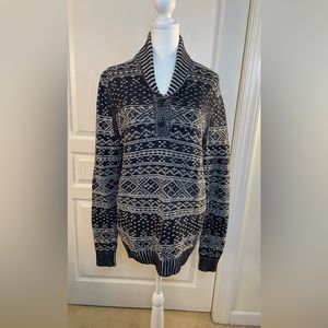 EUC JCP Sweater. Size S. Navy and white. Extra button attached.